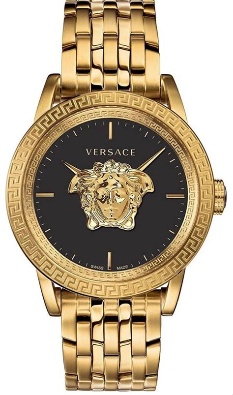 black and gold versace watch